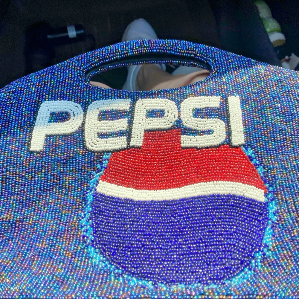 Vintage Pepsi Cola rare hand beaded handbag
